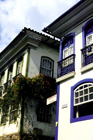 Details of windows, artistic and different for each house, Ouro Prêto. Brazil.