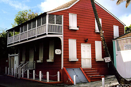 Balcony House, one of oldest houses. Nassau, The Bahamas.