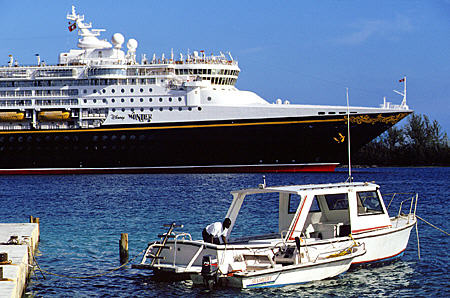 Wonder, a Disney cruise ship. Nassau, The Bahamas.