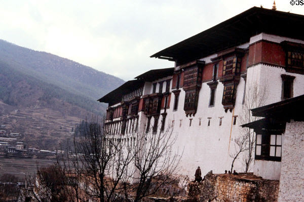 Rinpung Dzong architecture. Bhutan.
