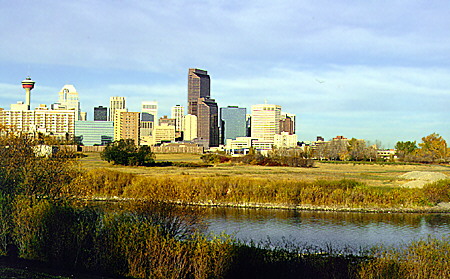 Skyline & Fort Calgary. Calgary, AB.