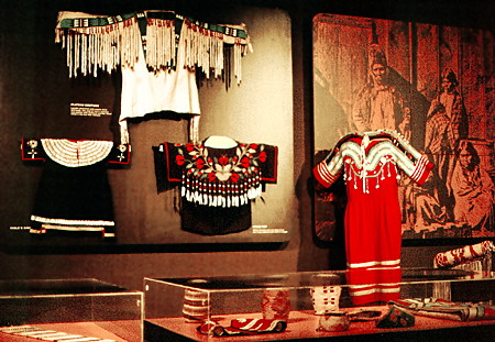 Native American artifacts at Glenbow Museum. Calgary, AB.