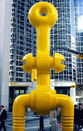 Yellow Etrog sculpture. Calgary, AB.