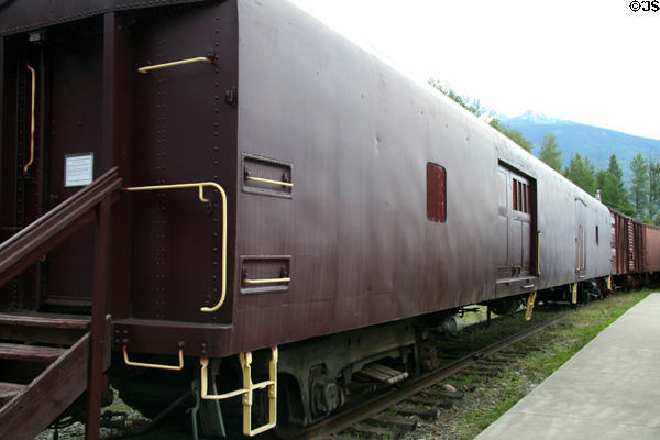 Baggage car at Revelstoke Railway Museum. Revelstoke, BC.
