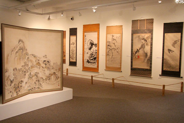 Gallery of Chinese scrolls & screens at Art Gallery of Greater Victoria. Victoria, BC.