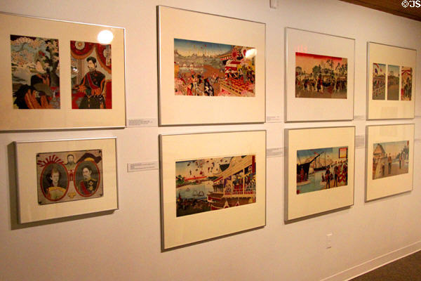 Gallery of Japanese ukiyo-e woodblock prints of Meiji Period (1868-1912) at Art Gallery of Greater Victoria. Victoria, BC.