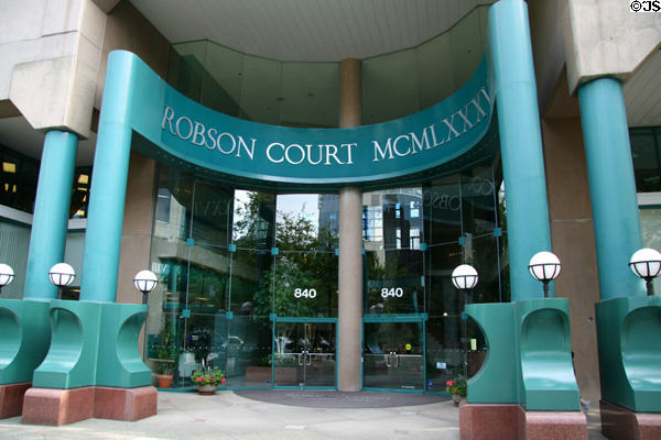 Robson Court (1986) (11 floors) (840 Howe St.). Vancouver, BC.