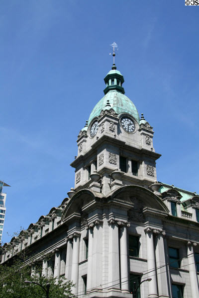 Old Post Office Building (1910) (7 floors) (West Hastings St. at Granville). Vancouver, BC. Style: Neo-Baroque. Architect: Henriquez Partners Architects.