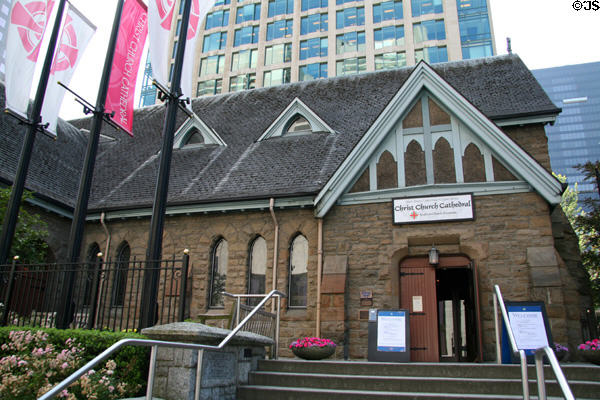 Christ Church Cathedral (1895) (690 Burrard St.). Vancouver, BC. Style: Gothic Revival. Architect: Charles Osborn Wickenden.