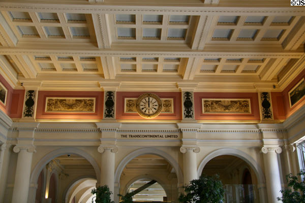 Interior of Canadian Pacific (now Transcontinental Ltd.) Rail Station. Vancouver, BC.
