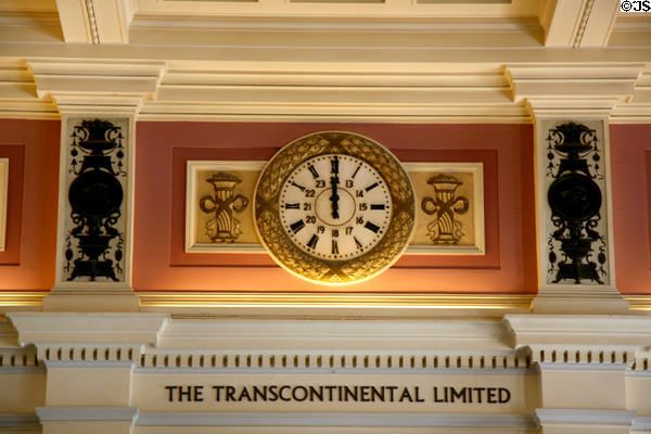 Details of clock in Canadian Pacific Rail Station. Vancouver, BC.