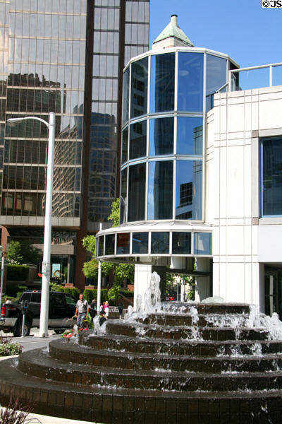 Cascading fountain at Waterfront Centre. Vancouver, BC.
