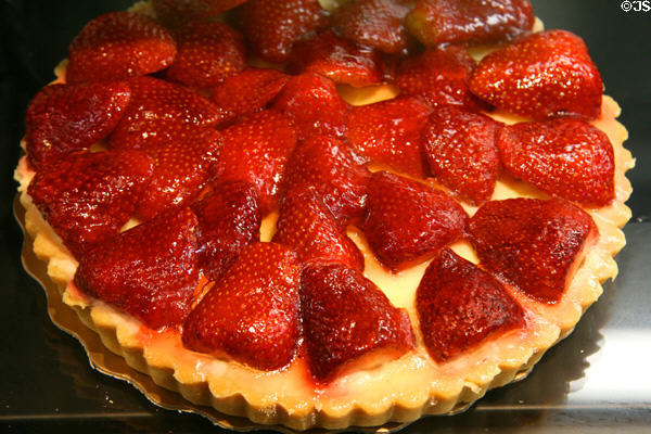 Strawberry tart at Granville Island Market. Vancouver, BC.