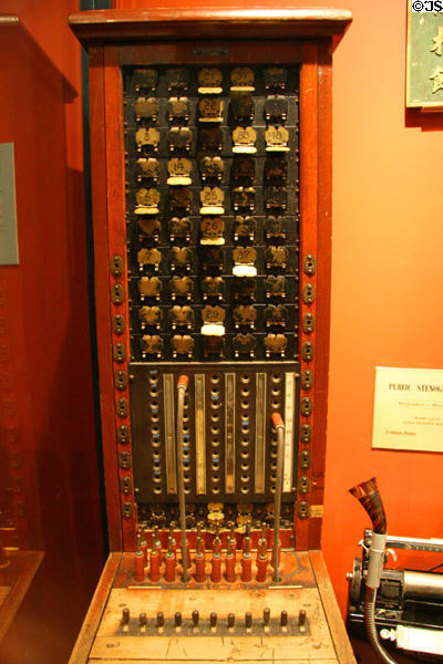 Telephone switchboard (c1900) at Vancouver Museum. Vancouver, BC.