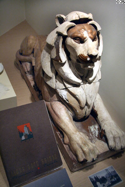 Model for lion for Lion's Gate Bridge (1938) at Vancouver Museum. Vancouver, BC.