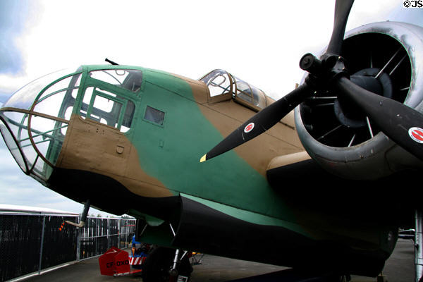 Nose & engine of Handley-Page Hampden bomber (1942) at Canadian Museum of Flight. Langley, BC.