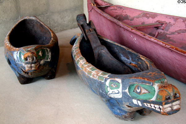 Northwest Coast native vessels at Museum of Anthropology at UBC. Vancouver, BC.