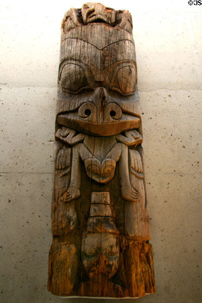 Haida house front poles at Museum of Anthropology at UBC. Vancouver, BC.