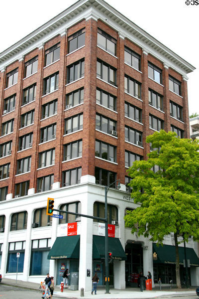 Westminster Building (1911) (8 floors) (Columbia at Begbie Sts.). New Westminster, BC. Architect: Gardiner & Mercer.