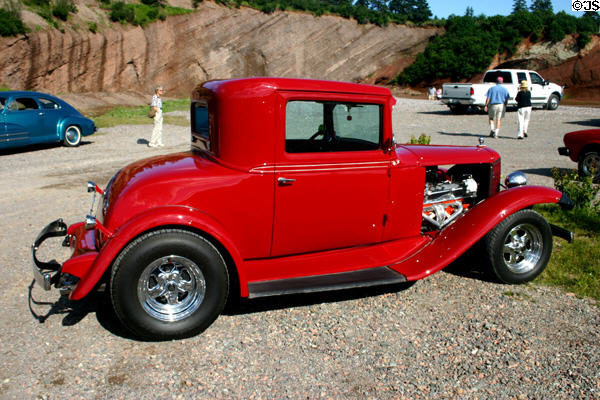Antique roadster hotrod at car rally in Fundy region. NB.