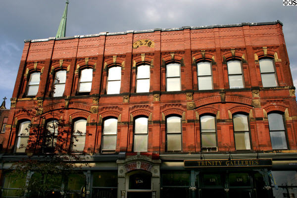 Brick commercial building (1878) (126-30 Germaine St.). Saint John, NB.