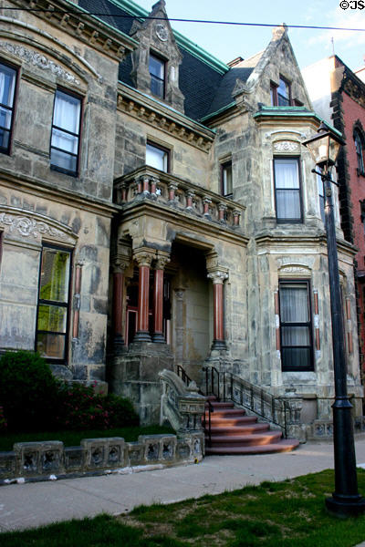 George MacLeod house (1870s) (71 Orange St.). Saint John, NB. Style: Chateau. Architect: D.E. Dunham & W.P. Clarke.