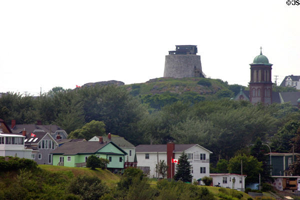 Carleton Martello Tower overlooks entry to Saint John Harbor. Saint John, NB.