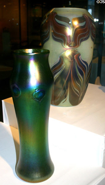 Vases by Louis Comfort Tiffany (c1900) at New Brunswick Museum. Saint John, NB.