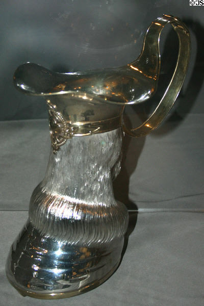 Russian silver jug in shape of horses hoof (1856) at New Brunswick Museum. Saint John, NB.