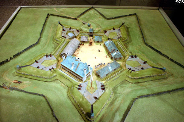 Model of Fort Beauséjour when French possessed the region. NB.