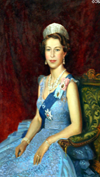 Portrait of Queen Elizabeth II in NB Parliament. Fredericton, NB.