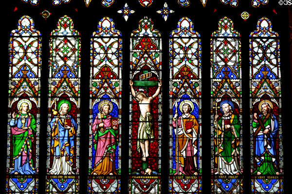 Stained glass window of Christ Church Cathedral. Fredericton, NB.