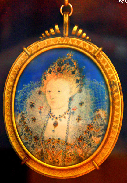 Portrait of Queen Elizabeth I by Nicholas Hilliard at Beaverbrook Art Gallery. Fredericton, NB.