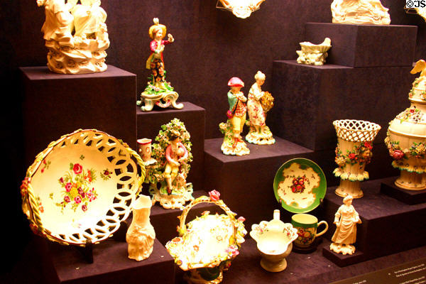 Porcelain collection at Beaverbrook Art Gallery. Fredericton, NB.