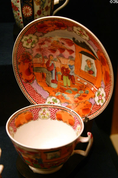 Newhall cup & saucer (c1820) at Beaverbrook Art Gallery. Fredericton, NB.