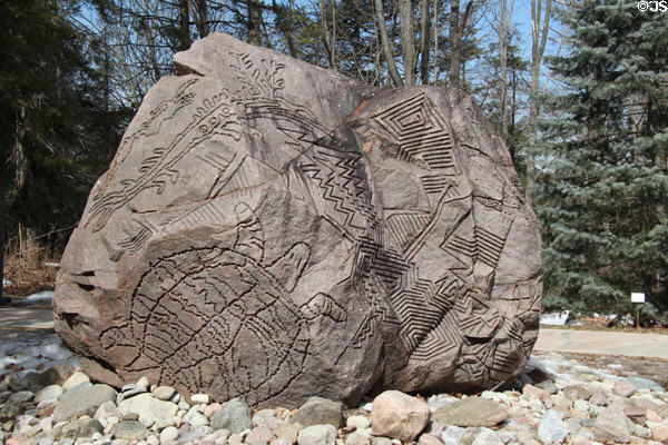 Shibagau Shard sculpture (1989) by Bill Vazan at McMichael Gallery. Kleinburg, ON.