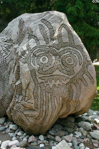 Shibagau Shard sculpture (1989) by Bill Vazan at McMichael Gallery. Kleinburg, ON.