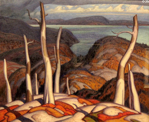 October, North Shore painting (1929) by A.J. Casson at McMichael Gallery. Kleinburg, ON.