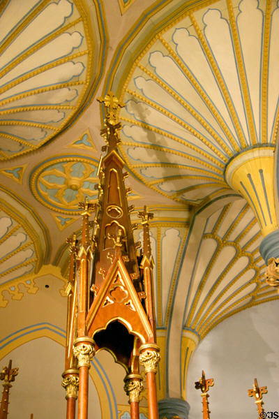 Rideau Convent chapel ceiling detail in National Gallery of Canada. Ottawa, ON.