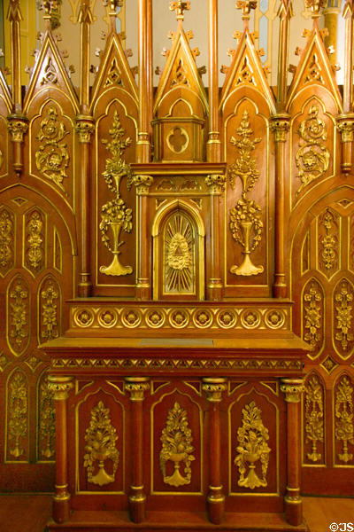 Apse carving details in Rideau Convent chapel in National Gallery of Canada. Ottawa, ON.