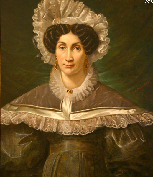 Portrait of Adèle Fortier (1834) by Antoine Plamondon at National Gallery of Canada. Ottawa, ON.