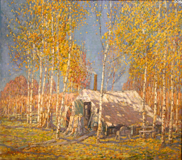 Guide's Home in Algonquin (1914) by Arthur Lismer at National Gallery of Canada. Ottawa, ON.