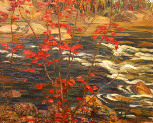 The Red Maple (Nov.1914) by A.Y. Jackson at National Gallery of Canada. Ottawa, ON.