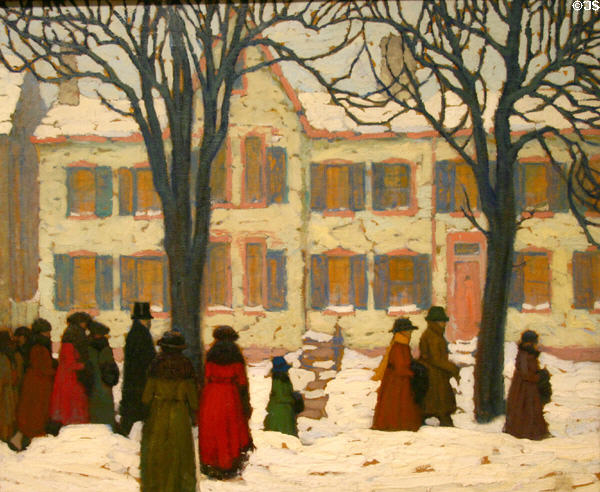 Return from Church (1919) by Lawren Harris at National Gallery of Canada. Ottawa, ON.