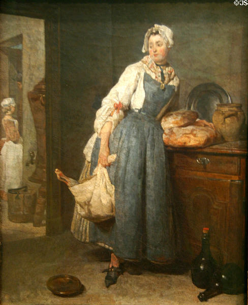 Return from the Market (1738) by Jean-Siméon Chardin at National Gallery of Canada. Ottawa, ON.
