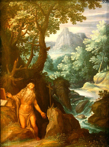 Landscape with St. Onuphrius (c1574) by Girolamo Muziano at National Gallery of Canada. Ottawa, ON.