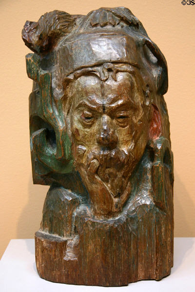 Sculpted wood portrait of Meyer de Haan (c1889-90) by Paul Gauguin at National Gallery of Canada. Ottawa, ON.