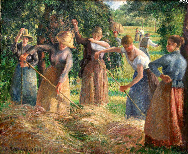 Hay Harvest at Éragny (1901) by Camille Pissarro at National Gallery of Canada. Ottawa, ON.