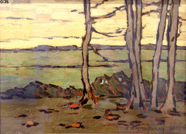 Afterglow painting (c1914) by Florence H. McGillivray of Toronto at National Gallery of Canada. Ottawa, ON.