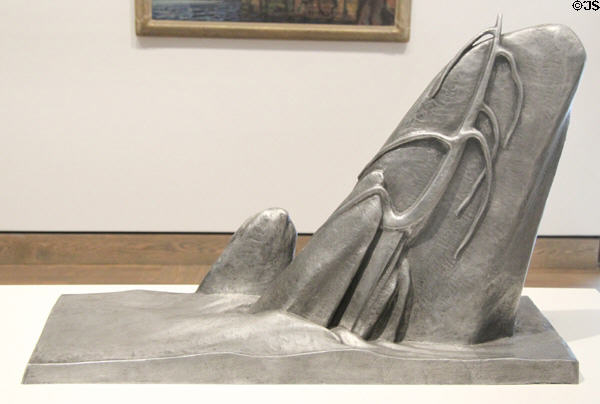 Dead tree sculpture (1929) by Elizabeth Wyn Wood of Toronto at National Gallery of Canada. Ottawa, ON.